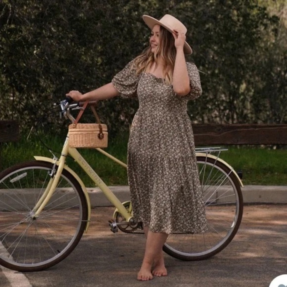 CJLA Louise Dress, Size Small, Olive
